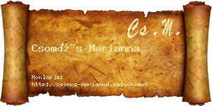 Csomós Marianna névjegykártya