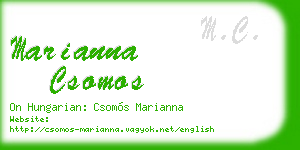 marianna csomos business card