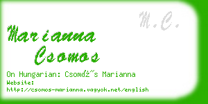 marianna csomos business card